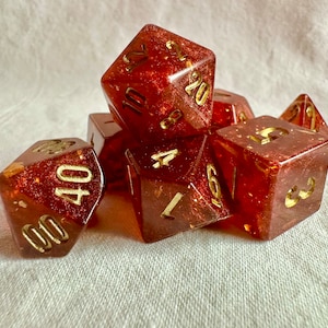 Ignus Aurum: Rounded Edge Dice Set