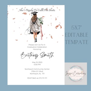 Nurse Graduation Party | Nurse Graduation Gift | Graduation Invitation Printable | Invitations | Invitation Templates