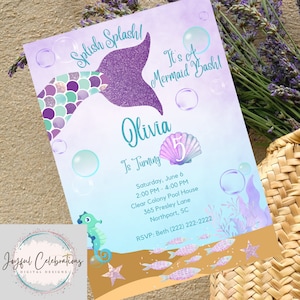 Mermaid Birthday Invitation | Printable Invitation | Invitation ...