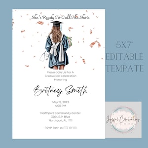 Nurse Graduation Party | Nurse Graduation Gift | Graduation Invitation Printable | Invitations | Invitation Templates