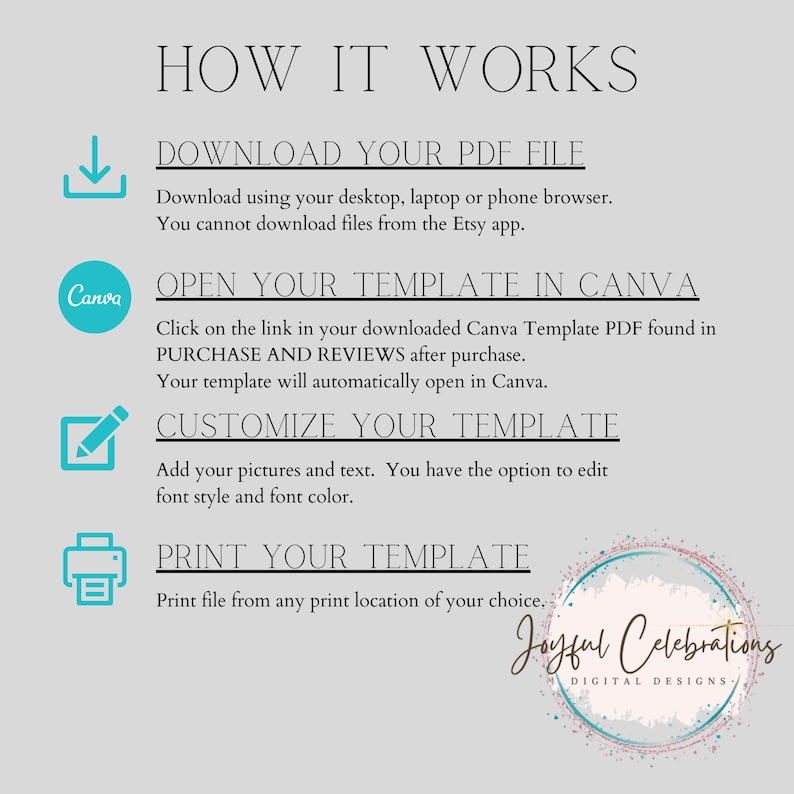 Printable Minimalist Birth Announcement Newborn Baby CANVA Template