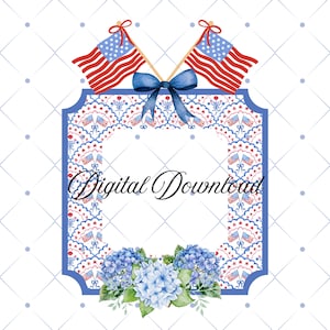 Serviette à main personnalisée PNG, Coquette 4 juillet floral png, sublimation patriotique, monogramme personnalisé téléchargement immédiat