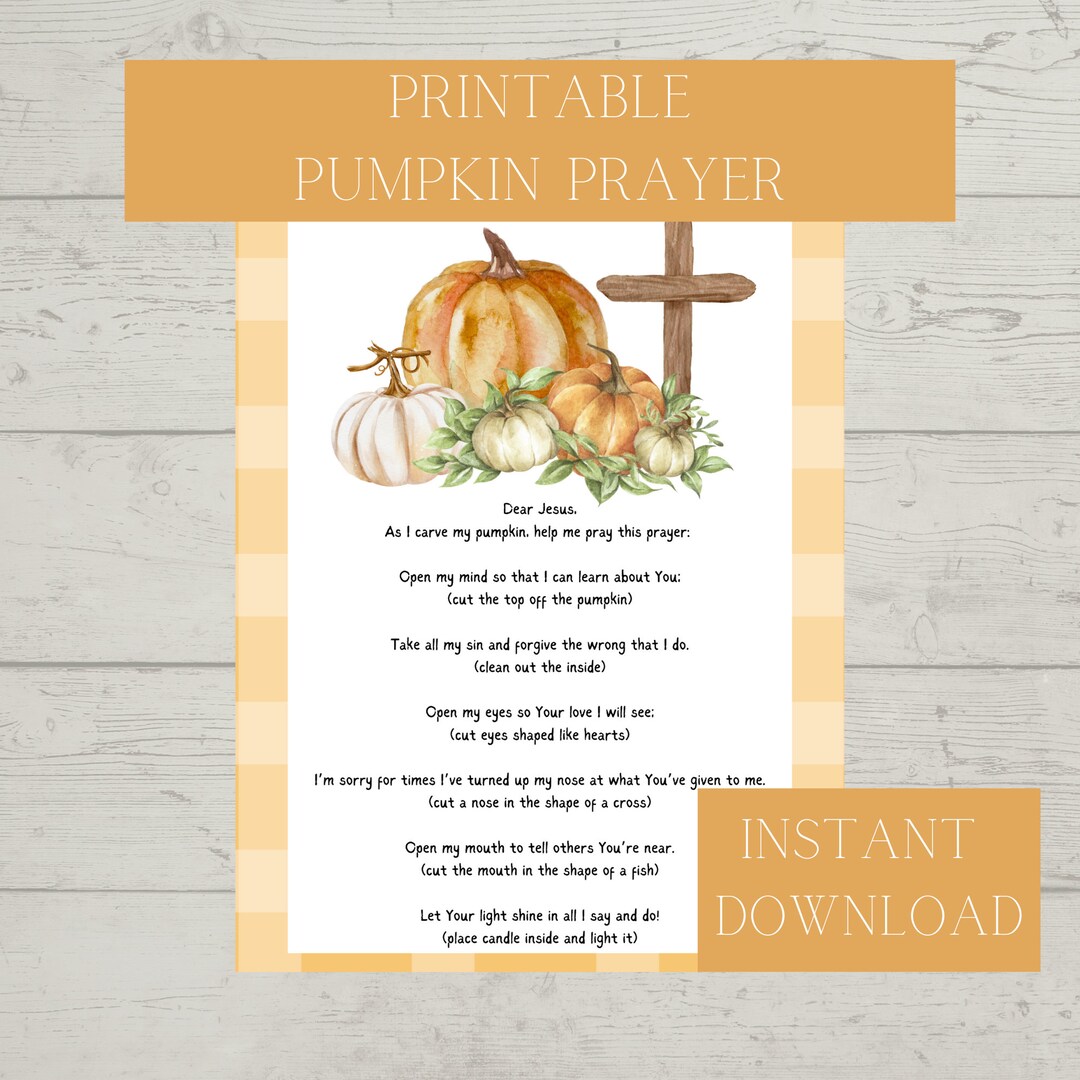 pumpkin-prayer-sunday-school-activity-halloween-tracts-fall-craft-pumpkin-printable-for-kids-bible-lesson-for-children-etsy for Free Printable Pumpkin Prayer Printable Pumpkin Prayer, Sunday School Activity, Halloween Tracts, Fall Craft, Pumpkin Printable for Kids, Bible Lesson for Children - Etsy for Free Printable Pumpkin Prayer Printable