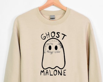 Ghost Malone Sweatshirt,Halloween Shirts,Spooky Halloween Tee,Funny Halloween Tee,Funny Ghost Malone Shirt,Cute Ghost Shirt,Malone Fan Shirt