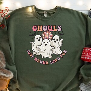 Ghouls Just Wanna Have Fun Sweatshirt, Halloween Shirt, Funny Halloween Shirt, Spooky Shirt, Halloween Ghost Shirt, Retro Halloween Shirt