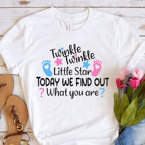 Twinkle Twinkle Little Star Today We Find Out What You Are Shirt, Birthday Gender Reveal, Team Boy Team Girl Baby Announcement Sweatshirt