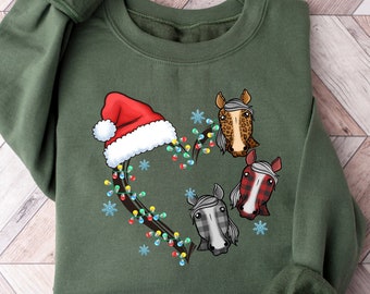 Christmas Heart Horse Sweatshirt,Christmas Tee,Christmas Gift,Funny Christmas Shirt,Horse Lover Shirt,Horse Christmas Shirt,Cute Horse Shirt