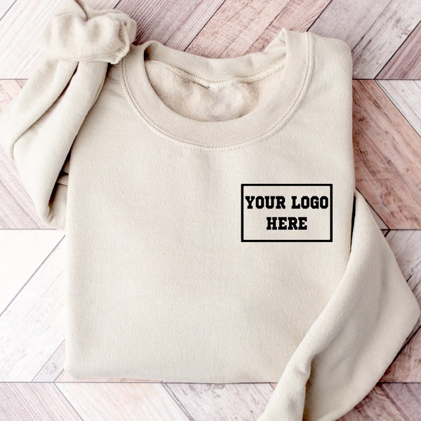 Custom Logo Pocket Size Sweatshirt, Team Logo Sweatshirt, Custom Hoodie, Custom Sweatshirt, Your Business Logo or Brand Logo Sweatshirt,Gift