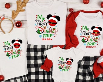 My First Disney Trip Shirt, Disney Group Shirt, Custom Disney Christmas Shirt, Disney Family Christmas Shirt, Family Matching Disney Shirt