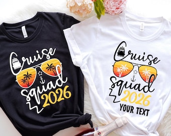 Custom Cruise Squad 2026 Shirt, Family Matching Vacation Shirts, Cruise Squad 2026 Shirt, Cruise Squad Shirts, Custom Family Cruise Shirts