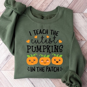 Halloween Teacher Shirt, I Teach The Cutest Pumpkins In The Patch Shirt, Fall Teacher Shirts, Cute Teacher Shirts, Pumpkin Teacher Shirt