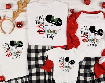 My First Disney Trip 2023 Shirt,Custom Disney Christmas Shirt,Family Matching Disney Shirt,Disney Family Christmas Shirt,Disney Group Shirt