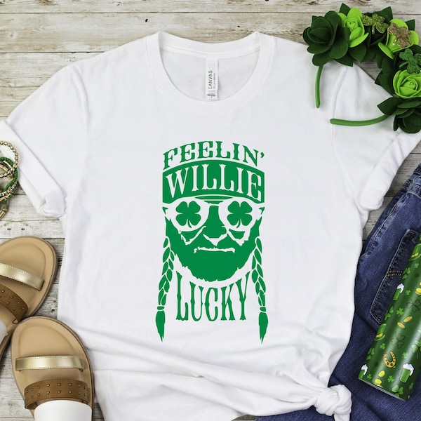 Feelin' Willie Lucky Shirt,St Patrick's Day Shirt,Lucky Shirts,Funny St Patrick's Day Shirt,Irish Gifs,St Paddy's Day Shirt,Shamrock Shirts