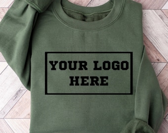 Custom Logo Sweatshirt, Team Logo Sweatshirt, Custom Shirt, Your Business Logo or Brand Logo Sweatshirt, Custom Sweatshirt, Logo Sweatshirt