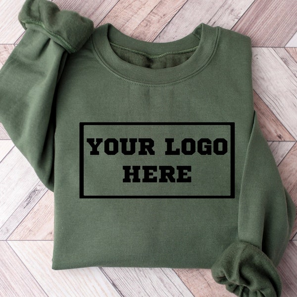Custom Logo Sweatshirt, Team Logo Sweatshirt, Custom Shirt, Your Business Logo or Brand Logo Sweatshirt, Custom Sweatshirt, Logo Sweatshirt