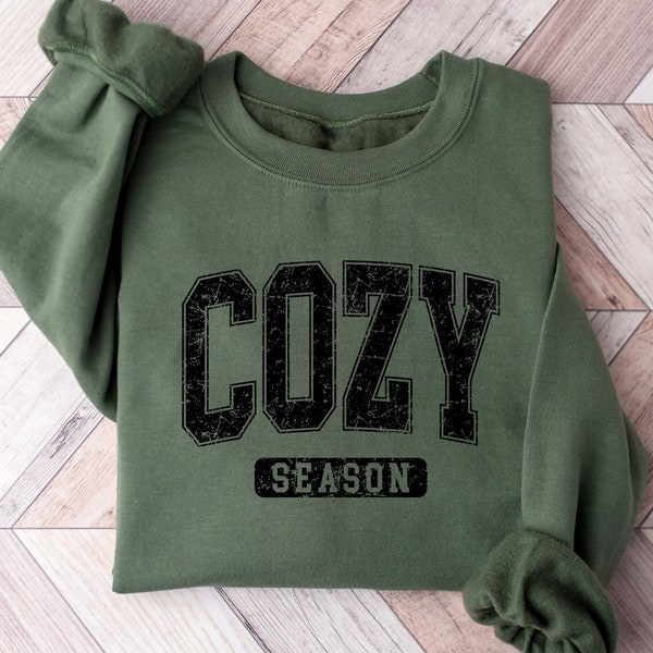 Cozy Season Sweatshirt, Women Fall Shirt, Christmas Shirts, Retro Fall Sweatshirt, Womens Fall Shirt, Get Cozy Sweatshirt, Christmas Gifts