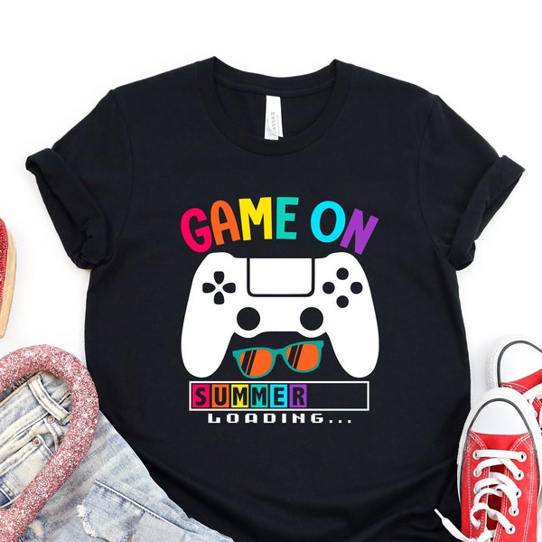 Game On Summer Loading Shirt, Summer Shirt, Boys Summer Vacation Shirt, Summer Video Game Shirt, Game On Last Day of School Shirt, Gamer Tee