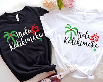Mele Kalikimaka Hawaiian Shirt, Christmas Sweatshirt, Festive Holiday Party Shirt, Christmas Holiday Shirt, Hawaiian Island Beach Shirt