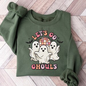 Lets Go Ghouls Sweatshirt, Halloween Shirts, Vintage Ghost Shirt, Spooky Season Shirt, Retro Fall Shirt, Vintage Halloween Shirt, Ghost Tees