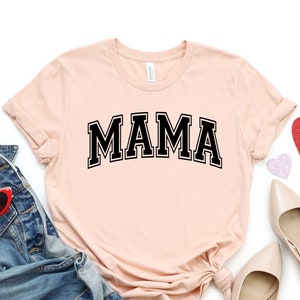 MAMA Varsity Style Shirt, Mother&#39;s Day Shirt, Gift for Mother, Mama Shirt, Fun Mother Day Gift, Mom Tee, Mothers Day Gift from Daughter,Mama