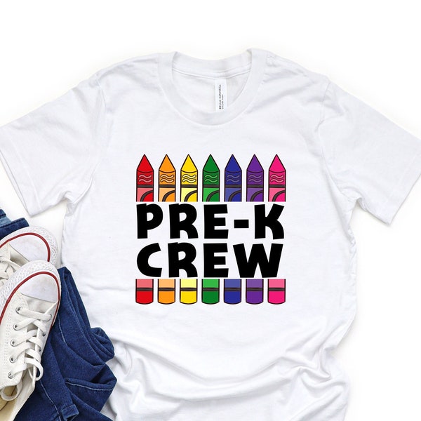 Pre-K Crew Shirt, Back To School Shirt, First Day of School Shirt, Pre-K Teacher Shirt, Pre-K Shirt, Pre-K Squad, Funny School Tee,Pre-K Tee