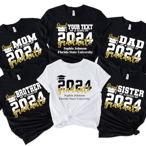 Proud Of A Class Of 2024 Graduate Shirt, Custom Proud Family Shirt, Class of 2024 Family Graduation Shirt,Proud Family Shirt,Graduation Gift