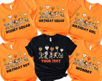 Disney Halloween Custom Shirt,Disney Birthday Squads Halloween Shirts,Custom Disney Family Shirt,Halloween Sweatshirt,Halloween Birthday Tee
