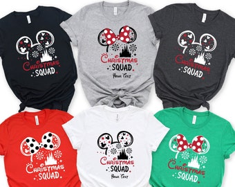 Custom Disney Christmas Squad Shirts, Disney Christmas Shirt, Disney Family Christmas Shirt,  Christmas Sweatshirt, Disney Trip Shirt