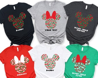 Custom Disney Family Christmas Shirt,Disney Family Christmas Party Shirts,Disney Christmas Shirts,Disney Squad,Custom Disney Christmas Shirt