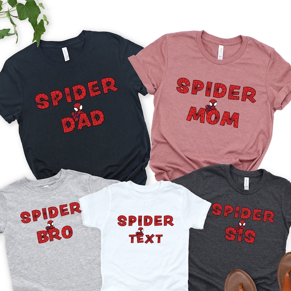 Family Spider Custom Shirt,Spiderman Matching Shirt, Spider Mom, Spider Dad, Spiderman Birthday Shirt, Family Spider Shirt, Spiderman Shirt
