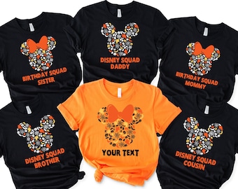 Personalized Disney Halloween Family Shirt, Custom Disney Family Shirt, Disney Squad Halloween Shirt, Disney Custom Mickey And Minnie Shirt