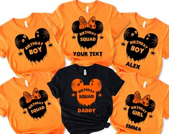 Personalized Disney Halloween Family Shirt, Disney Shirt, Disney Custom Mickey And Minnie Shirt, Halloween Shirt, Custom Disney Family Shirt