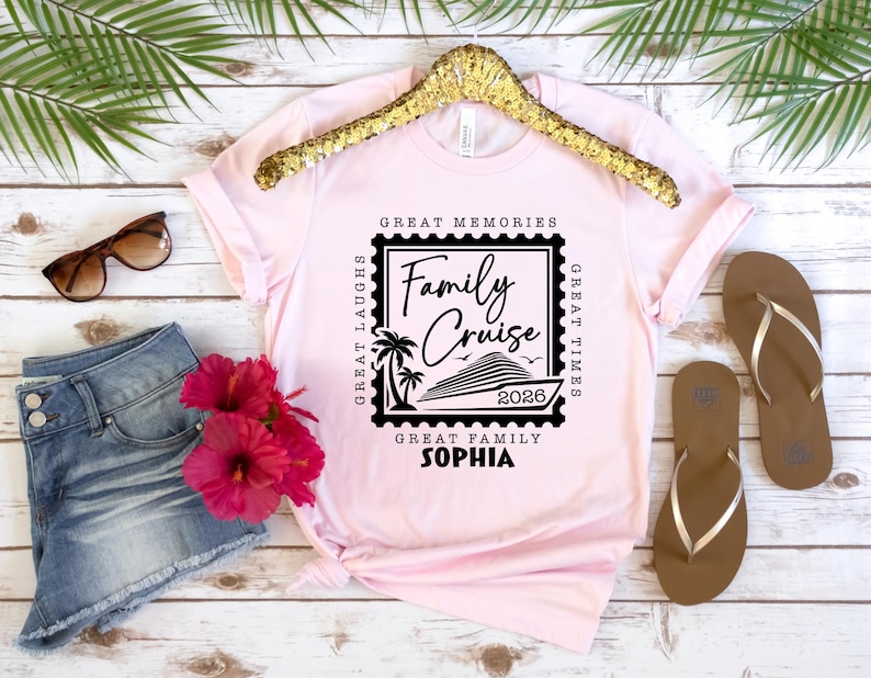 Custom Family Cruise 2026 Shirts,Family Cruise Shirts,Great Memories,Great Family,Great Laughs,Great Times,Family Matching Vacation Shirts image 9