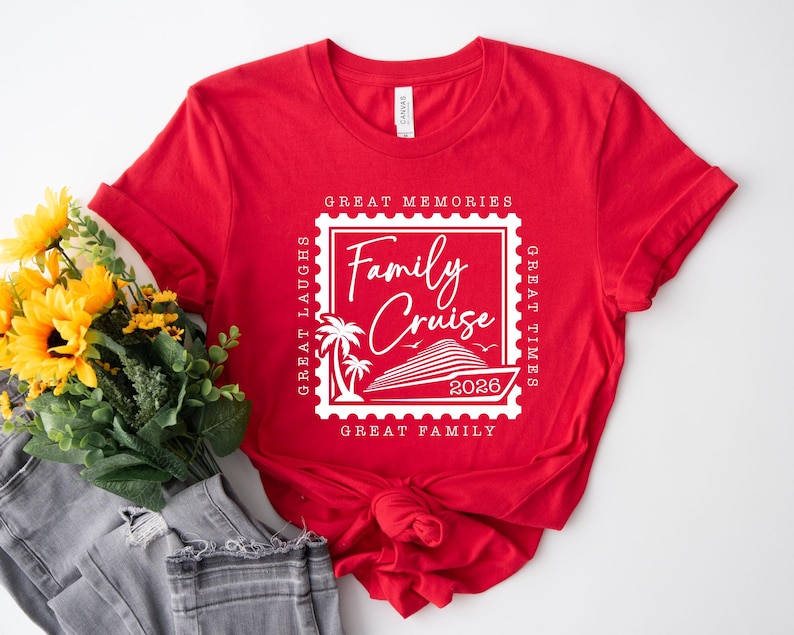 Custom Family Cruise 2026 Shirts,Family Cruise Shirts,Great Memories,Great Family,Great Laughs,Great Times,Family Matching Vacation Shirts image 10