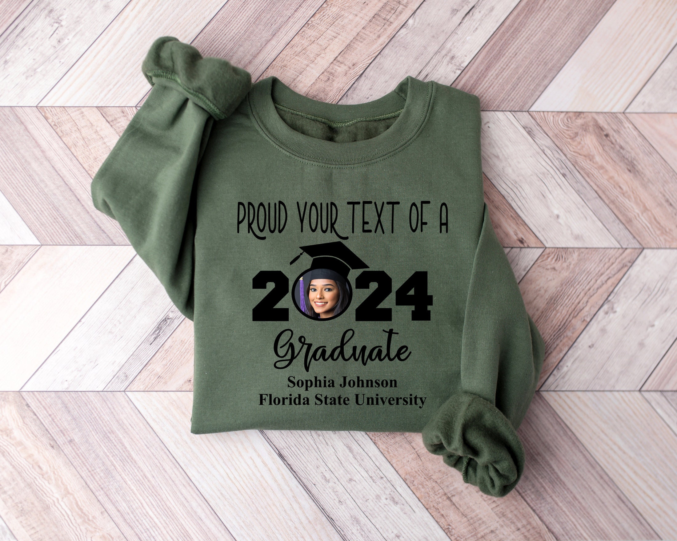Family Custom Graduation Shirt, Proud Family Members Of 2024 Graduation Shirt, Add the Photo 2024 Graduation Shirt,Custom Proud Family Shirt