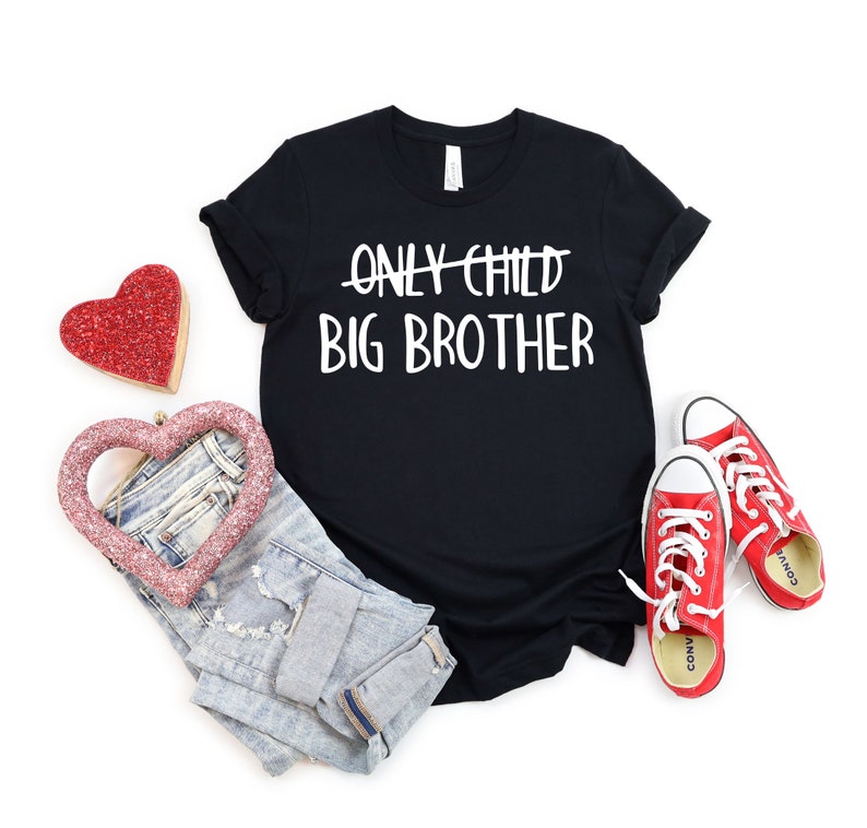 Only Child Big Brother Shirt,Big Brother Tshirt,Promoted To Big Brother,Boys Tee,Pregnancy Announcement,Pregnancy Reveal,New Big Bro Shirt bild 4