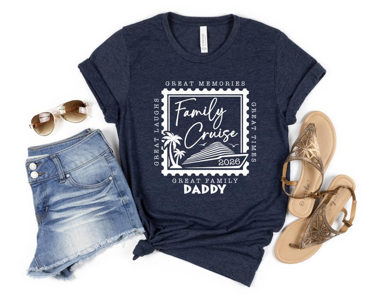 Custom Family Cruise 2026 Shirts,Family Cruise Shirts,Great Memories,Great Family,Great Laughs,Great Times,Family Matching Vacation Shirts image 3
