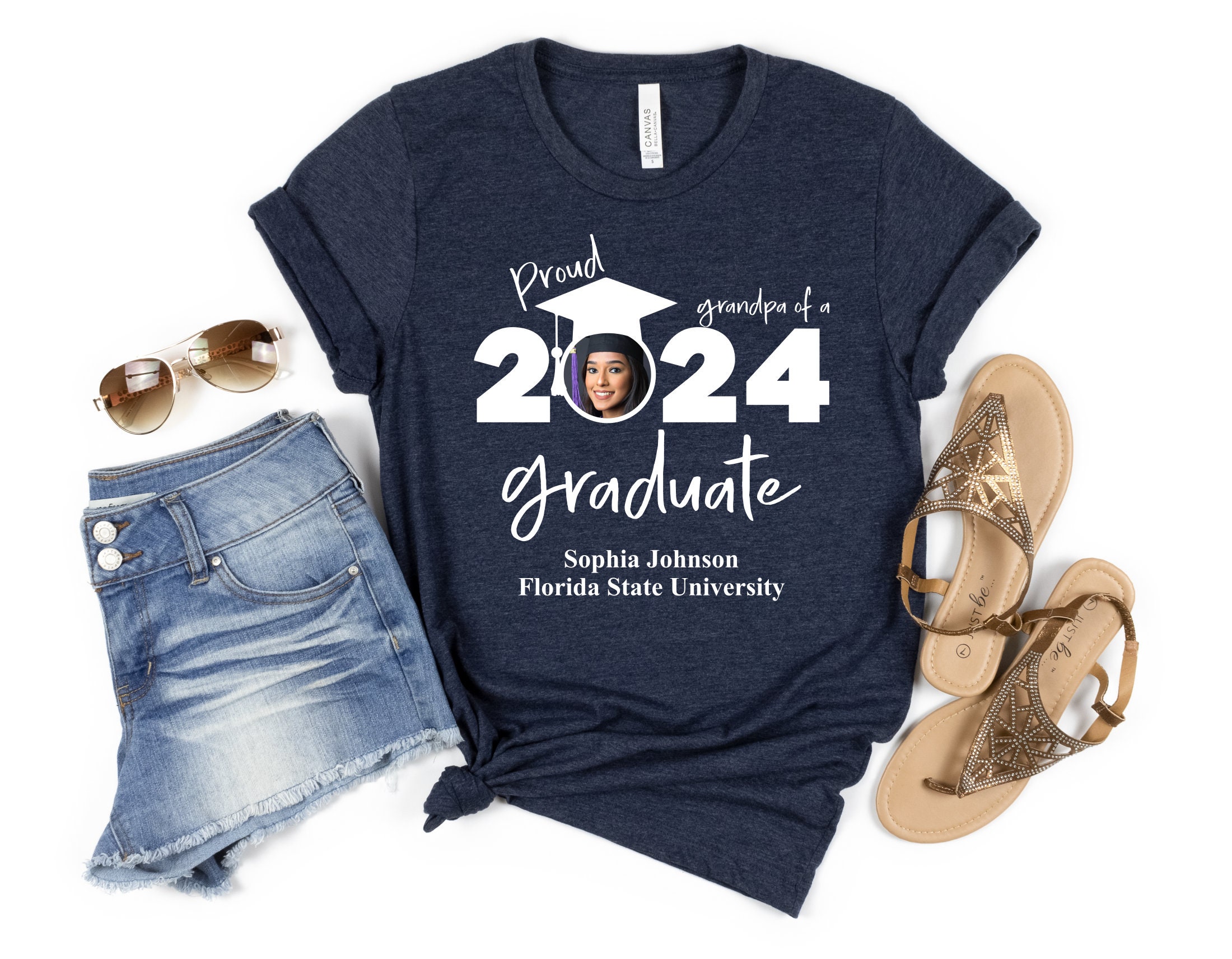 Add the Photo 2024 Graduation Shirt,Custom Proud Family Shirt,Personalized Graduation Shirts,Class of 2024 Family Graduation Shirts,Grad Tee