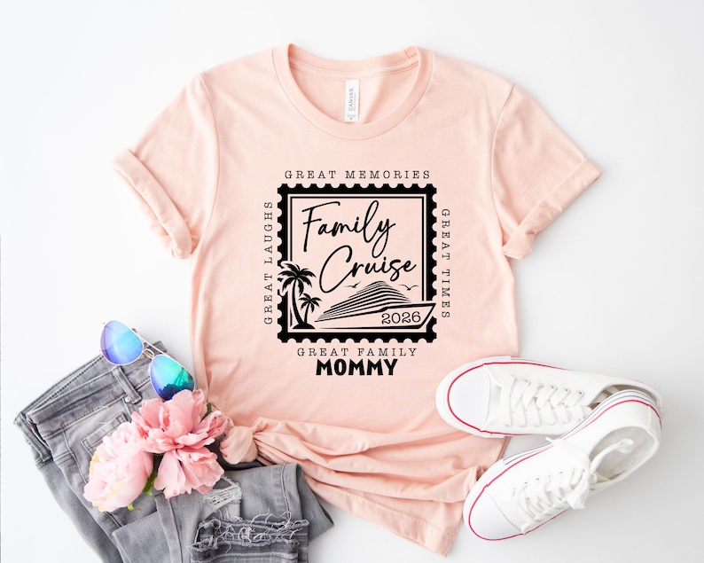 Custom Family Cruise 2026 Shirts,Family Cruise Shirts,Great Memories,Great Family,Great Laughs,Great Times,Family Matching Vacation Shirts image 4