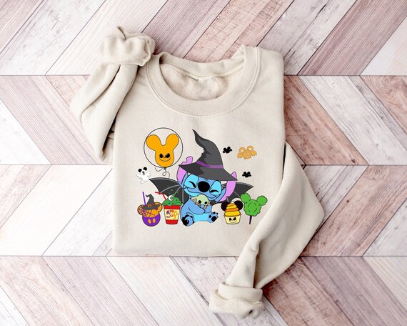 Disney Halloween Sweatshirt,Scary Stitch Shirt,Halloween Costume,Halloween Women's Tee,Funny Stitch Shirt,Disney Vacation,Disney Trip Shirt