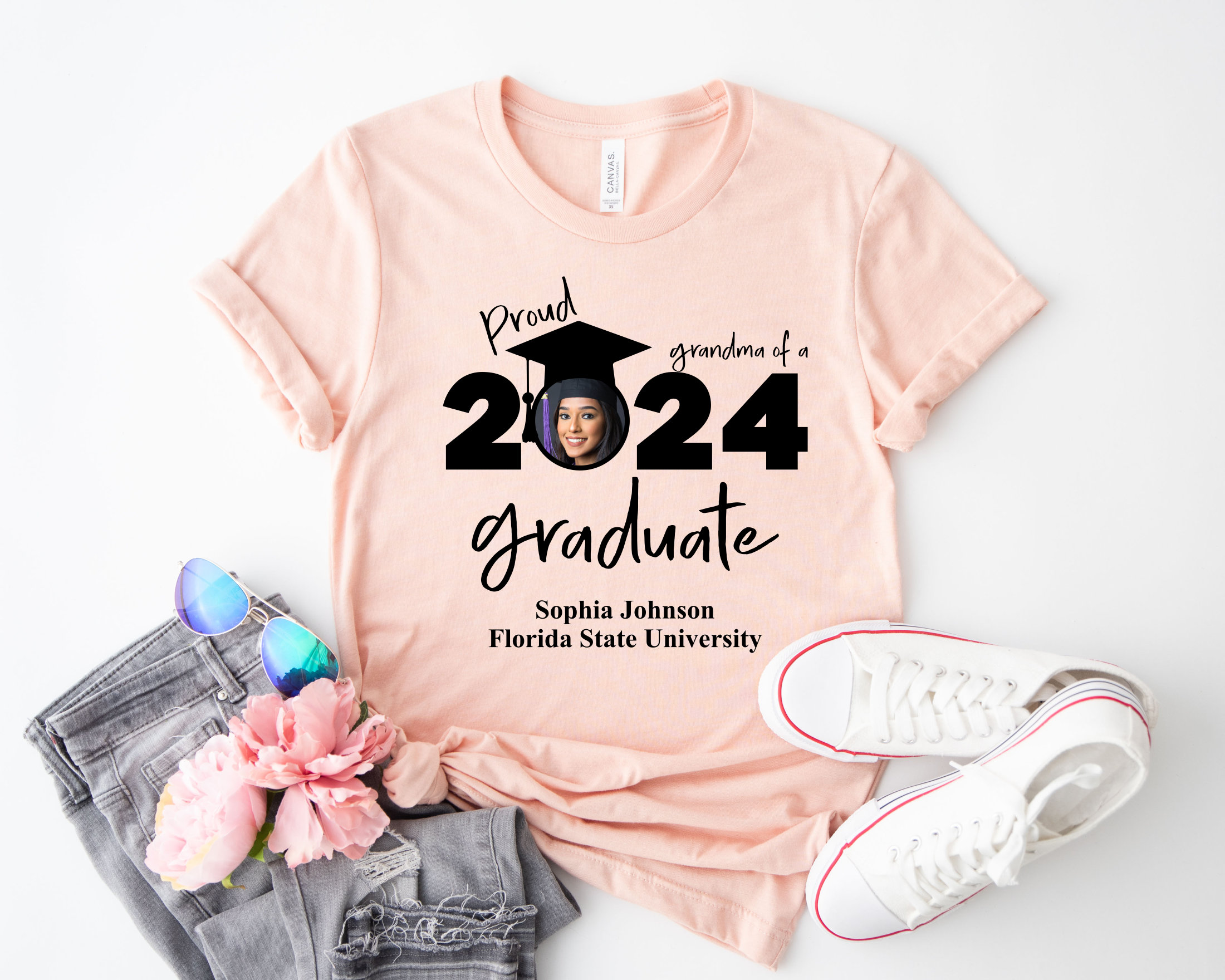 Add the Photo 2024 Graduation Shirt,Custom Proud Family Shirt,Personalized Graduation Shirts,Class of 2024 Family Graduation Shirts,Grad Tee