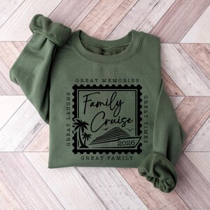 Custom Family Cruise 2026 Shirts,Family Cruise Shirts,Great Memories,Great Family,Great Laughs,Great Times,Family Matching Vacation Shirts image 2