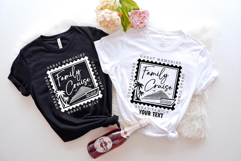 Custom Family Cruise 2026 Shirts,Family Cruise Shirts,Great Memories,Great Family,Great Laughs,Great Times,Family Matching Vacation Shirts image 1