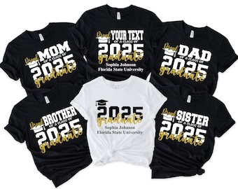Proud Of A Class Of 2025 Graduate Shirt, Custom Proud Family Shirt, Class of 2025 Family Graduation Shirt,Proud Family Shirt,Graduation Gift