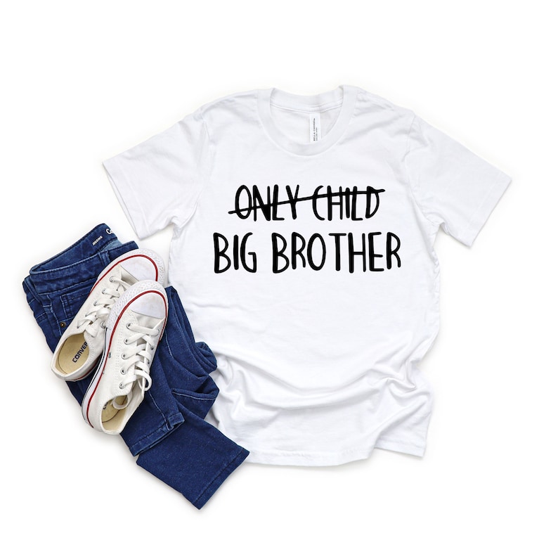 Only Child Big Brother Shirt,Big Brother Tshirt,Promoted To Big Brother,Boys Tee,Pregnancy Announcement,Pregnancy Reveal,New Big Bro Shirt bild 2
