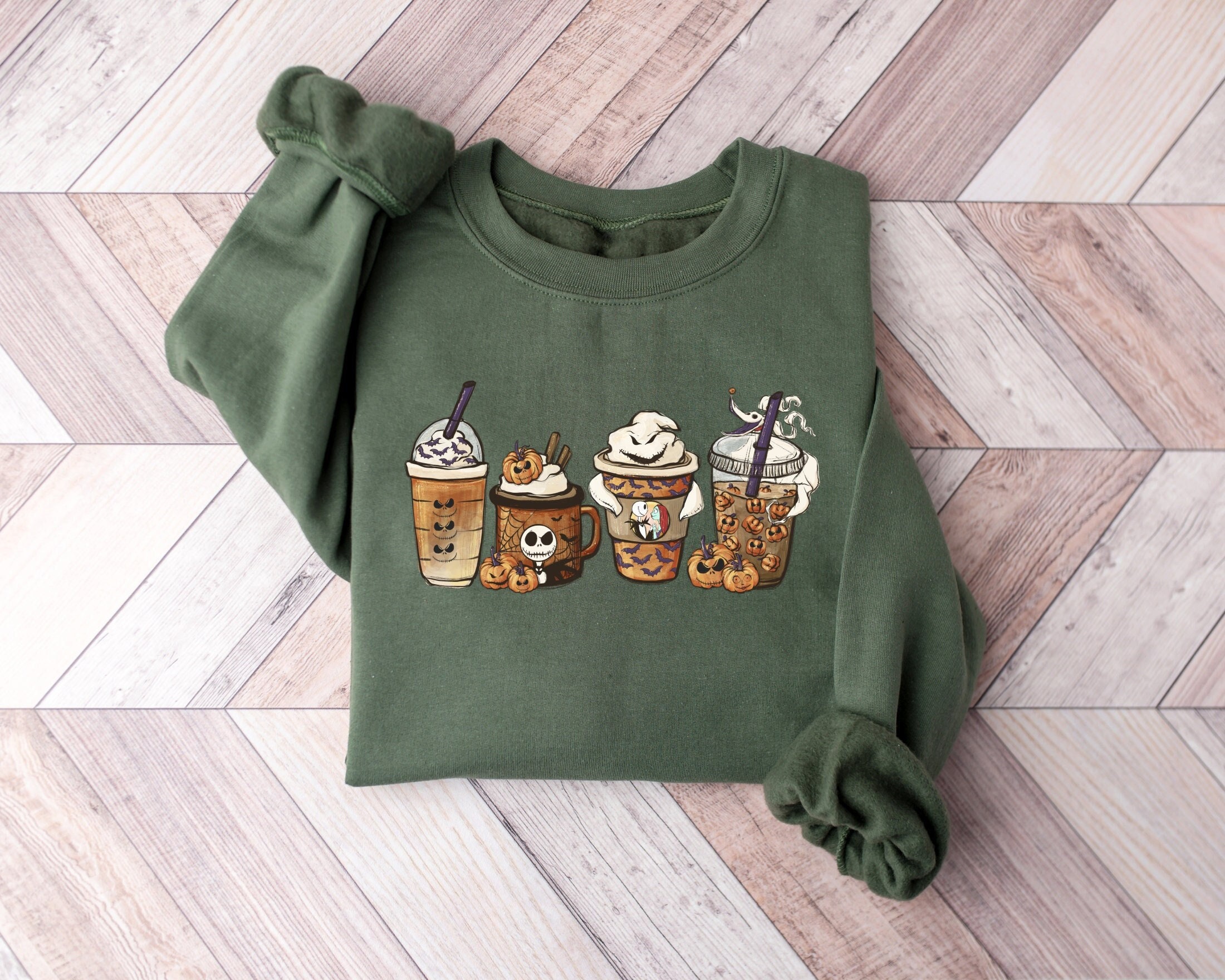 Nightmare Before Coffee Shirt, Cute Halloween Sweatshirt, Coffee Lover Shirt, Pumpkin Spice Latte,Skeleton Halloween Shirt,Coffee Fall Shirt