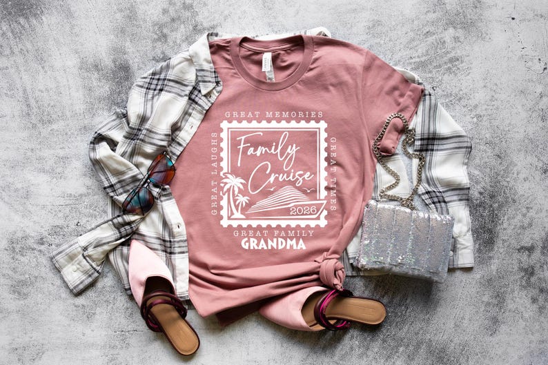 Custom Family Cruise 2026 Shirts,Family Cruise Shirts,Great Memories,Great Family,Great Laughs,Great Times,Family Matching Vacation Shirts image 8