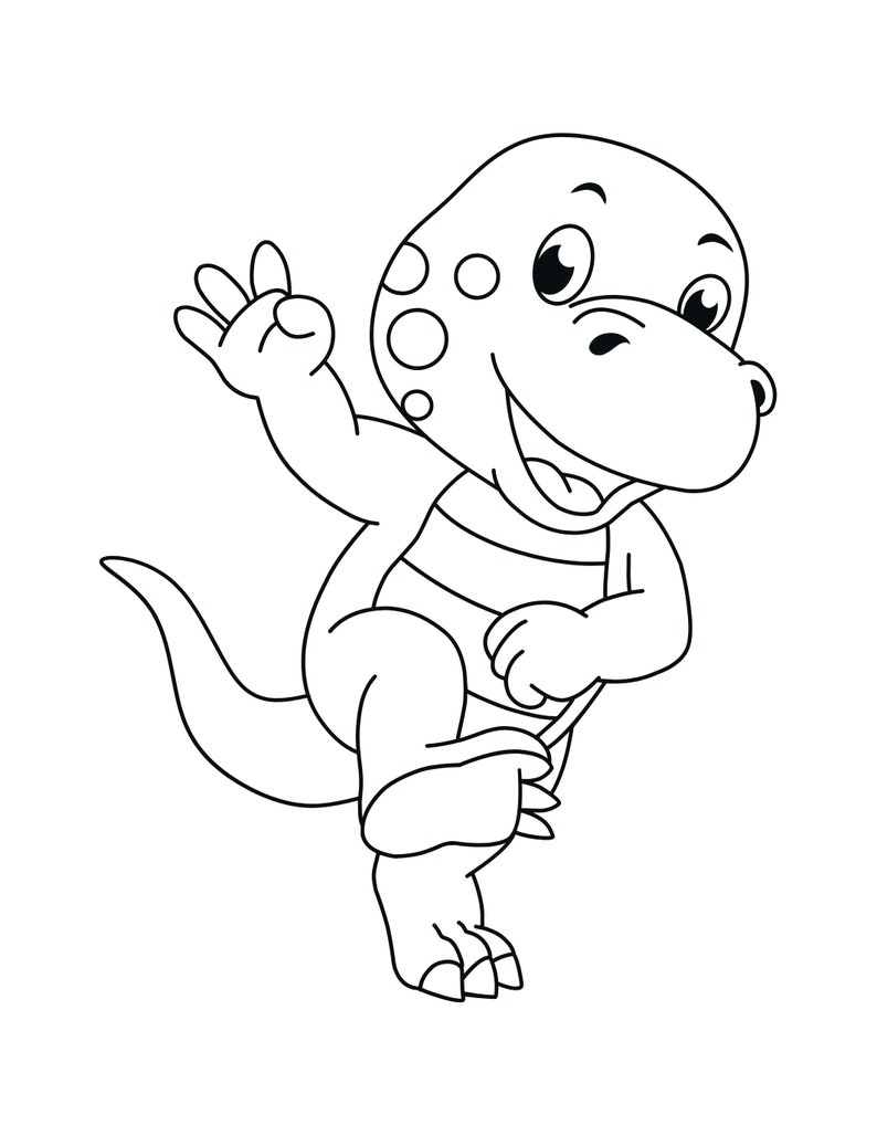 50 Awesome Dinosaur Coloring Pages for Kids Printable Volume - Etsy
