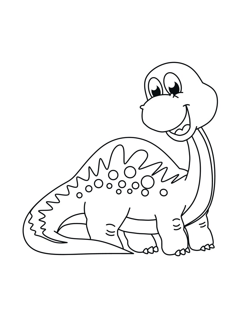 50 Awesome Dinosaur Coloring Pages for Kids Printable Volume - Etsy