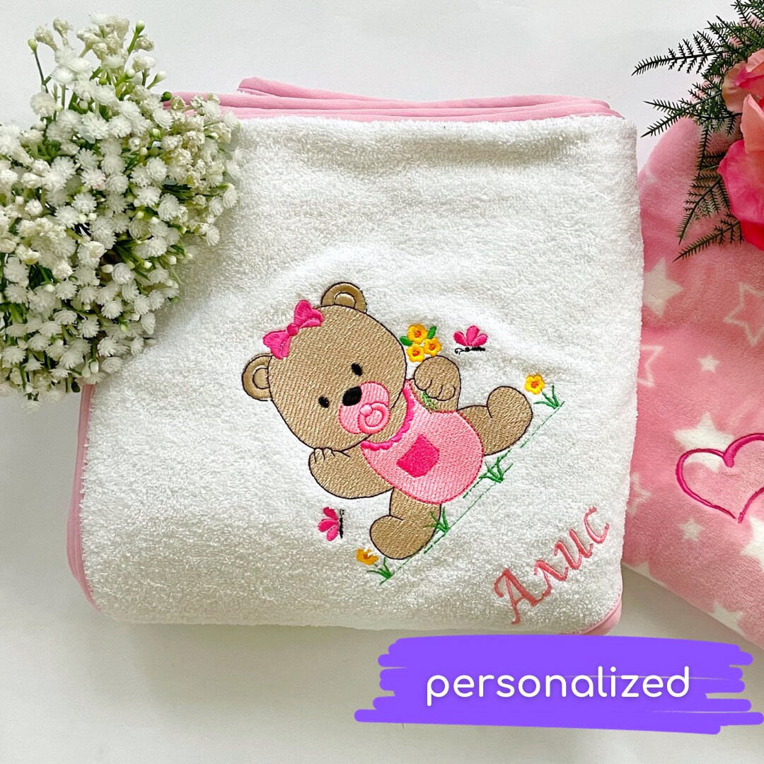 Personalized Baby Hooded Towel Toddler Hooded Towel Baby Etsy